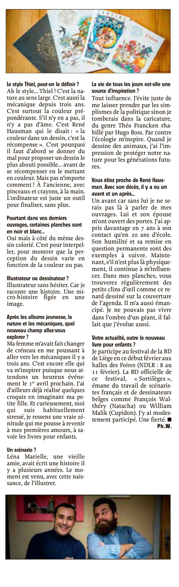 Article l'Avenir 2018 Yannick Thiel