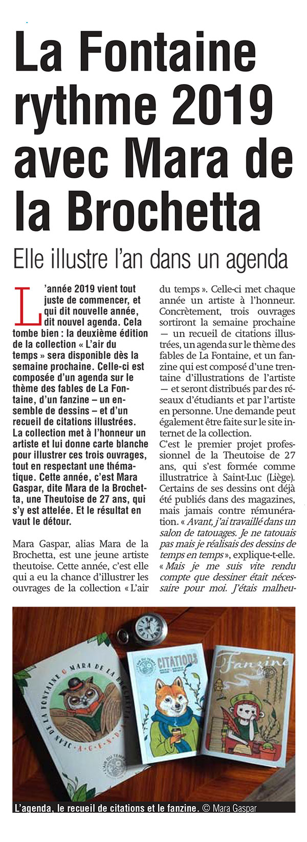 Article la Meuse 2019 Mara
